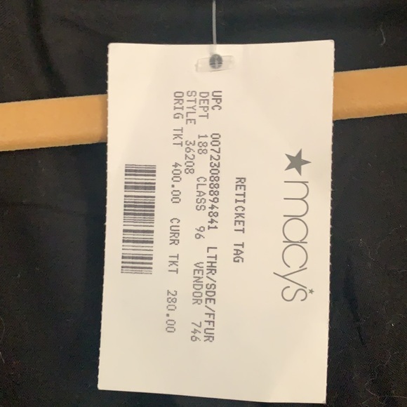 Anne Klein NWT black leather motto jacket size Medium - Picture 3 of 14